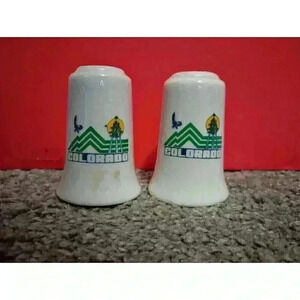 Colorado Souvenir Salt/Pepper Shakers Collectable Kitchen Decor Vintage White